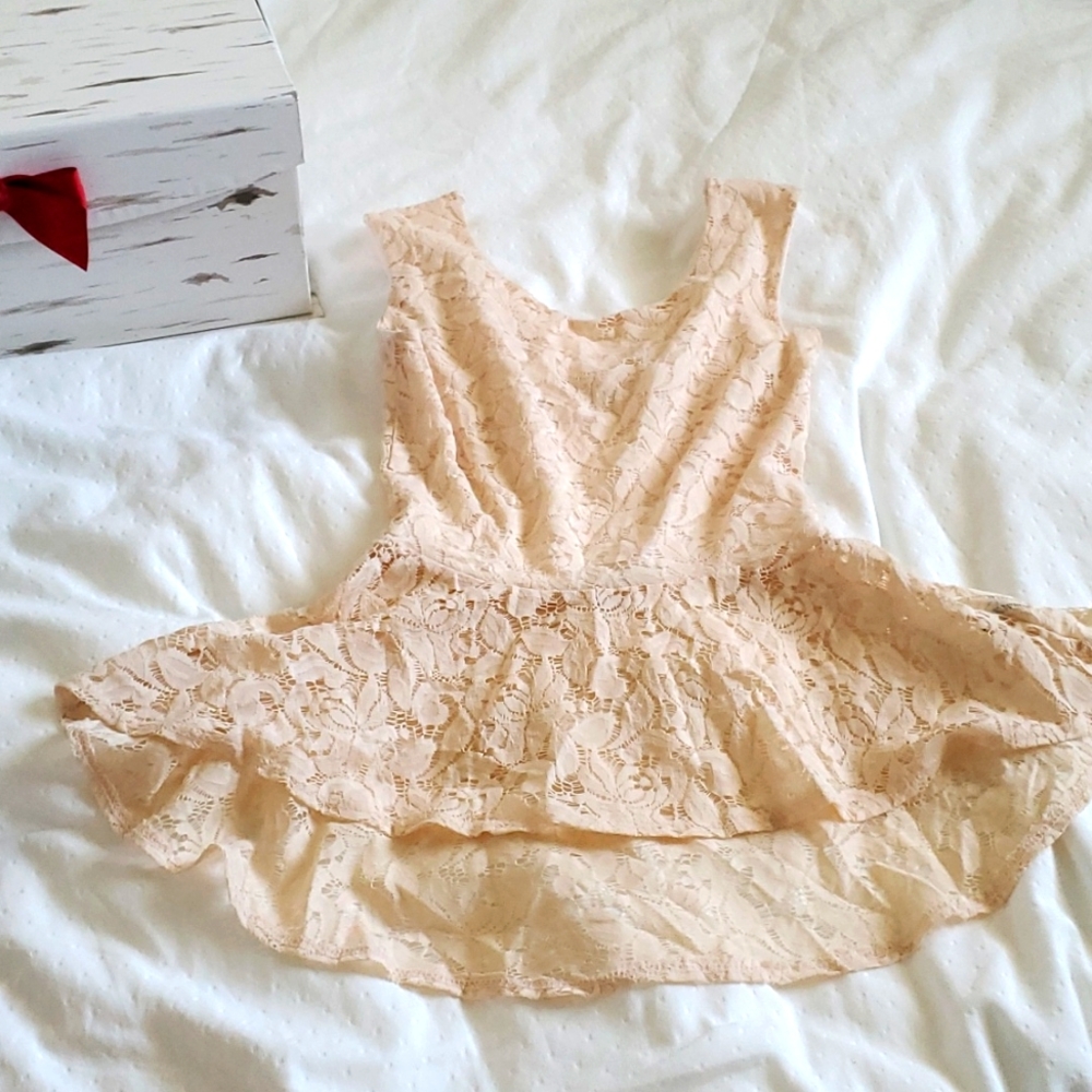 Lace blush top